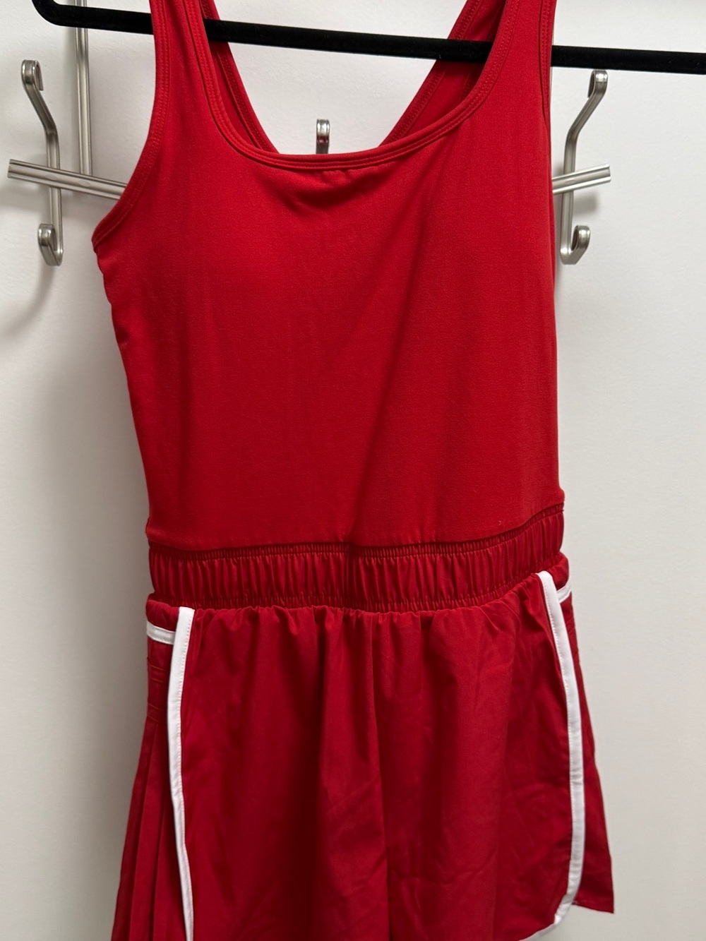 Rae Mode Red Women's Athletic Tank Romper